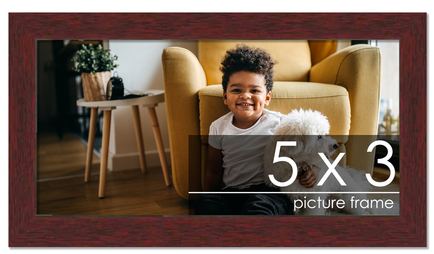 Photo Size Minimalist Brown Picture Frame - UV Acrylic, Foam Board Backing, Hanging Hardware