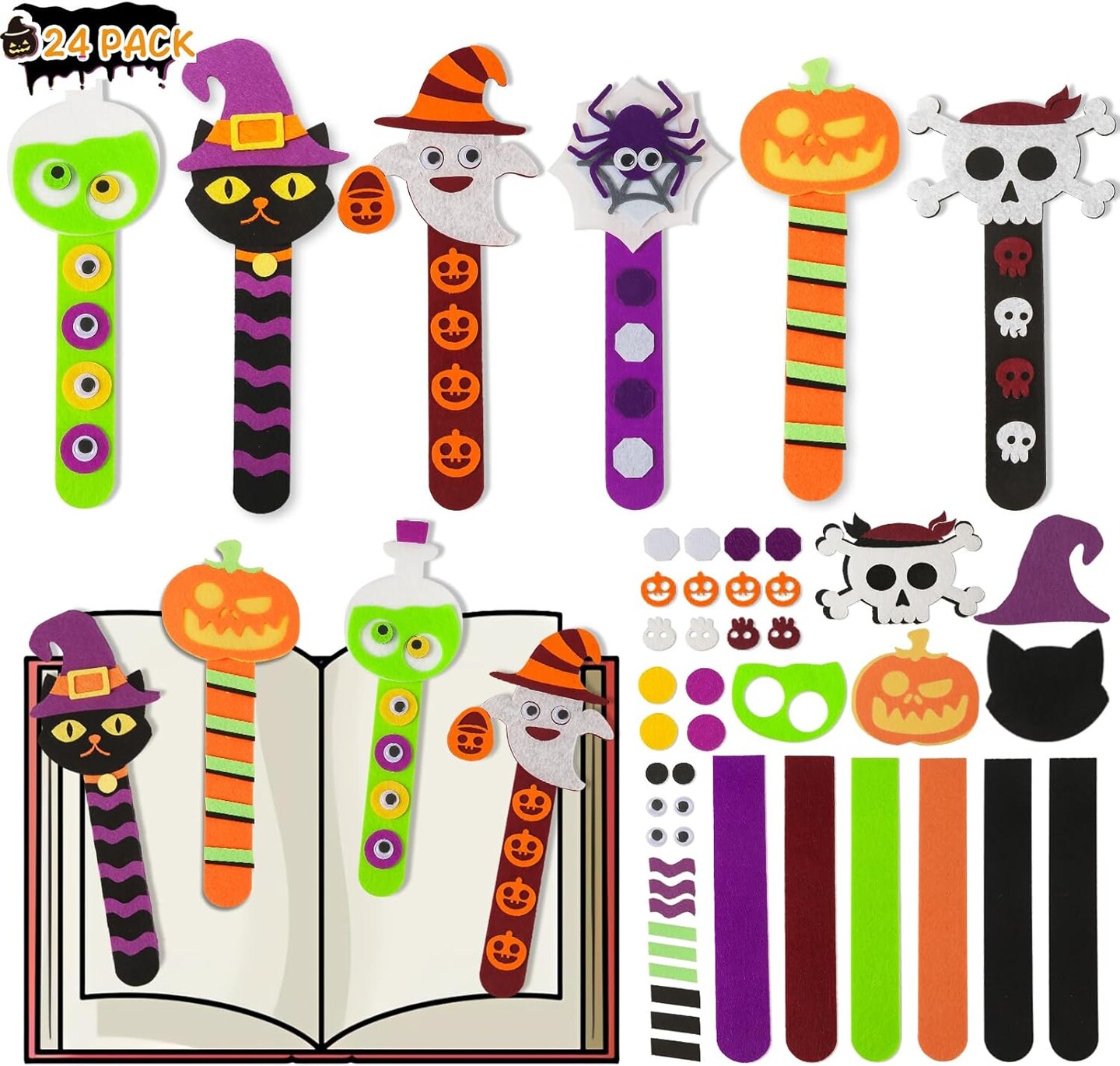 24Pack Halloween Bookmark DIY Craft