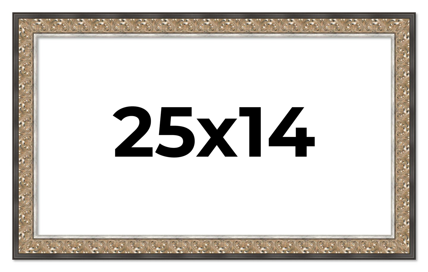 Ornate Silver Picture Frame - UV Acrylic, Backing Board, Hanging Hardware Included