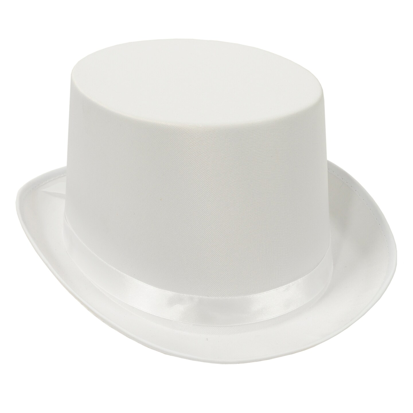 Beistle White Satin Sleek Top Hat - 6 Pack