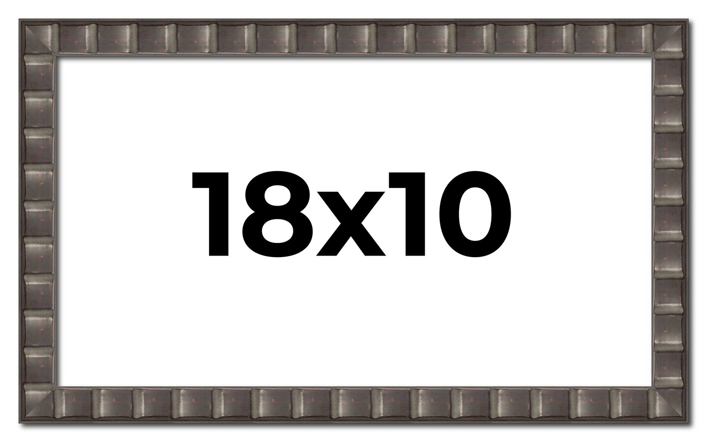 10x18 Deco Picture Frame with UV-Resistant Acrylic & Acid Free Backing, Available in 3 Finishes - Black, Brown, and Silver
