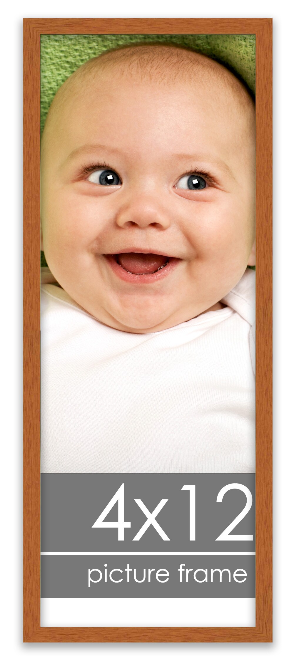 Panoramic Modernist Brown Picture Frame - UV Acrylic, Foam Board Backing, Hanging Hardware