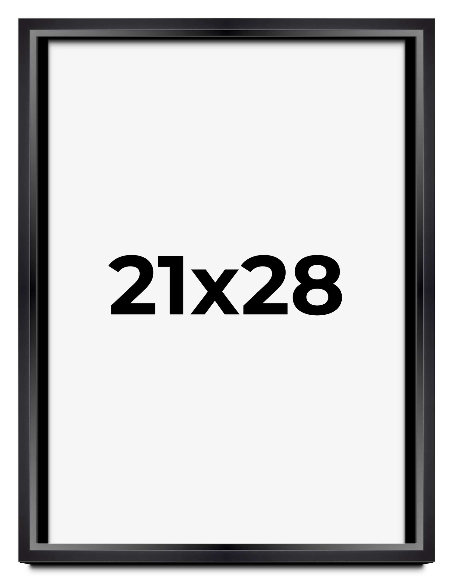 21x28 Minimalist Shadow Box Black Picture Frame - UV Acrylic, Backing, Hanging Hardware