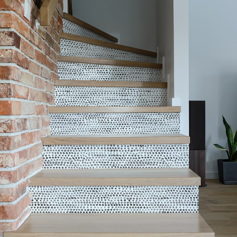 Tempaper Moire Dots Peel and Stick Wallpaper Black/White
