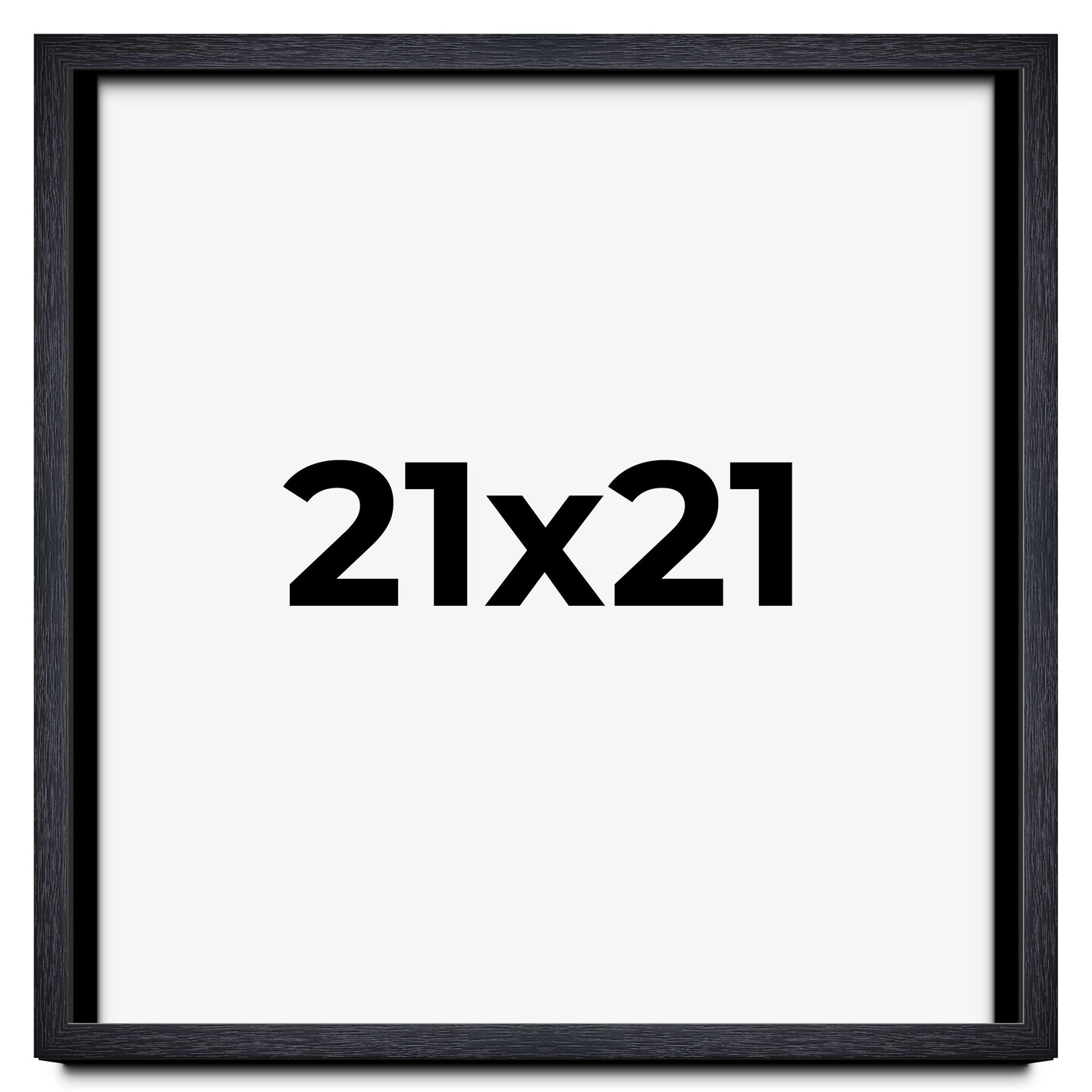 Square Shadow Box 1" Depth Black Picture Frame - UV Acrylic, Backing, Hanging Hardware