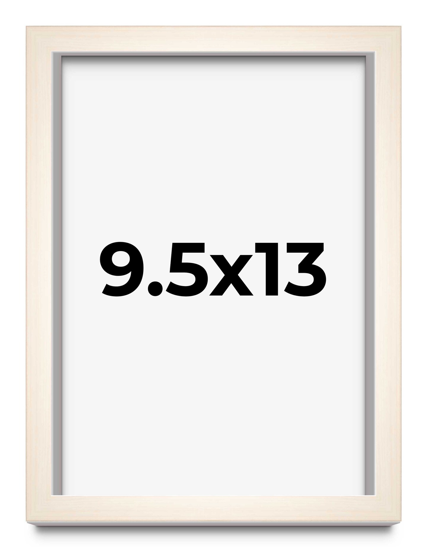 Photo Size Modernist White Picture Frame - UV Acrylic, Foam Board Backing, Hanging Hardware