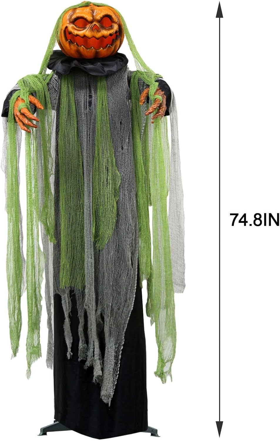 6 Ft. Large Animated Root of Evil Prop with Spooky Sound - Sound &#x26; Touch Activated Sensor - Animatronic Scary Props Decor for Home Party Indoor Outside Yard Decoration