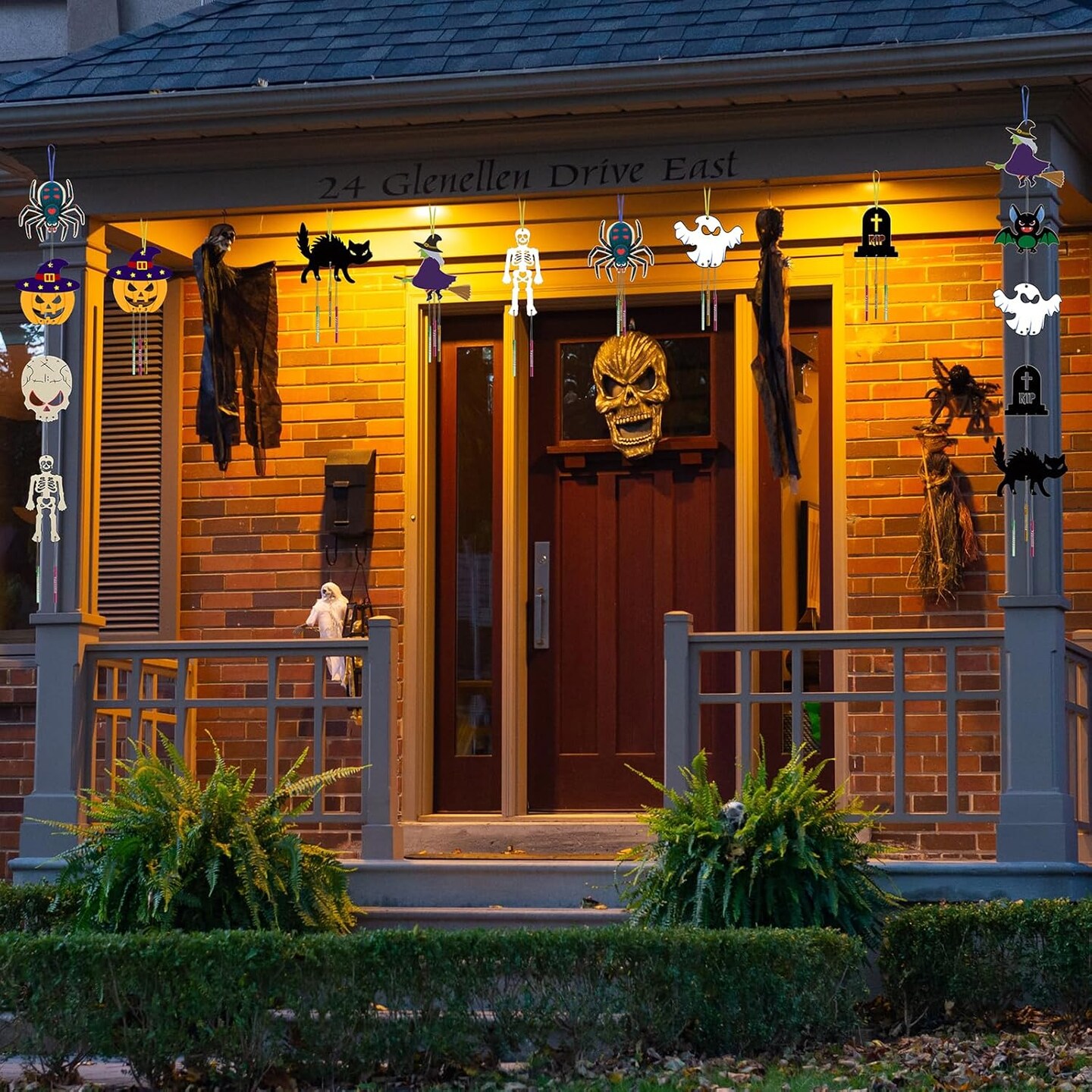 8 Set DIY Ceramic Halloween Lanterns Figurines Paint Craft Kit