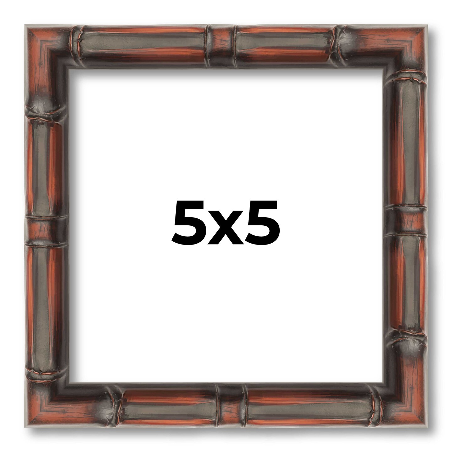 5x5 Bamboo Picture Frame with UV-Resistant Acrylic &#x26; Acid Free Backing, Available in  4 Finishes - Brown, Black, Gold, and Natural