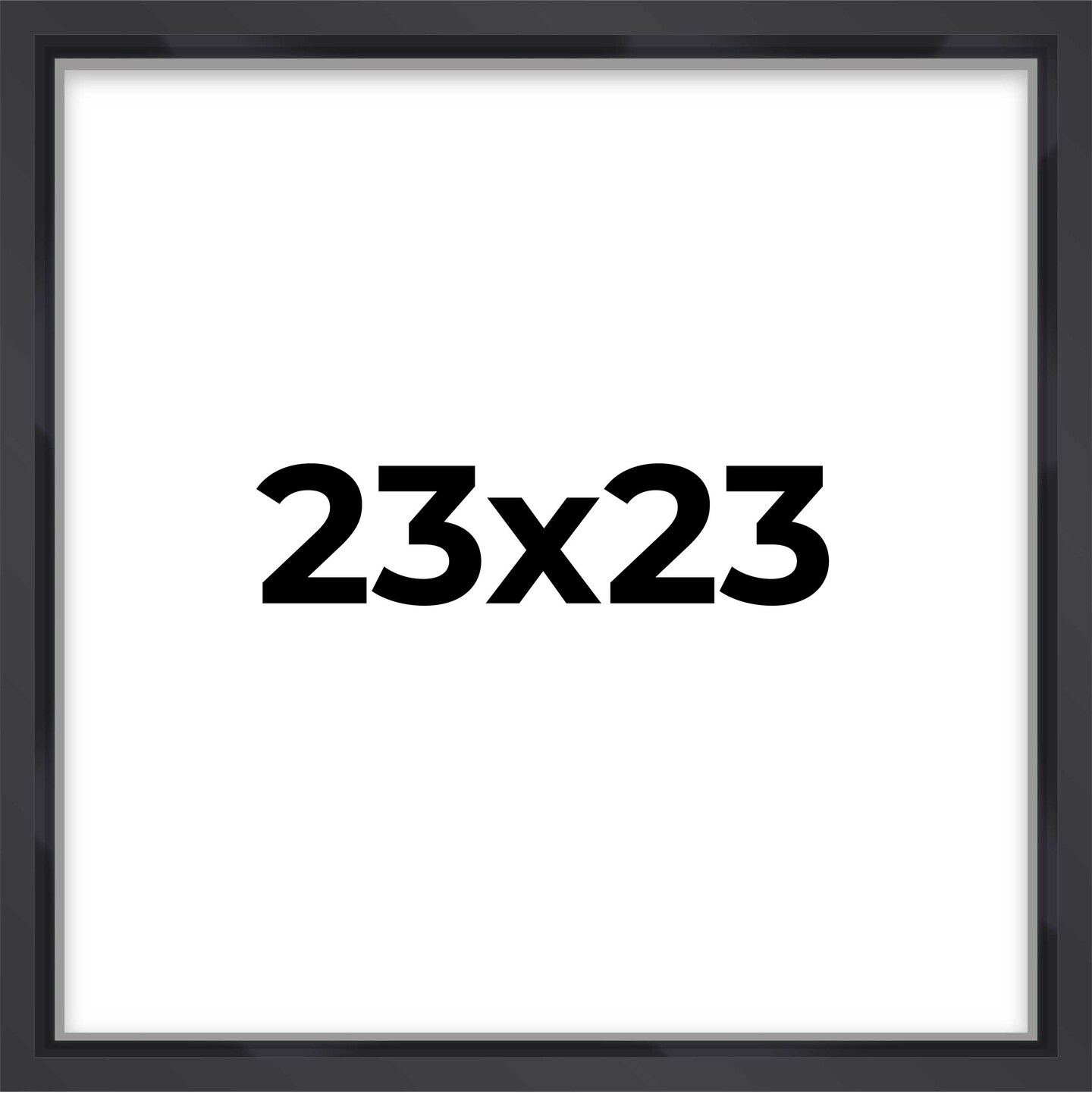Square Shadow Box 3/4&#x22; Depth Black Picture Frame - UV Acrylic, Backing, Hanging Hardware