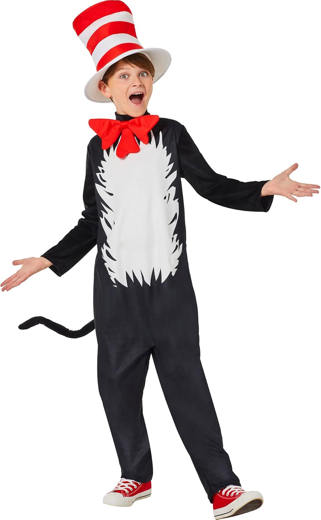 Dr. Seuss Kids Cat in the Hat Union Suit Officially Licensed Kids Costume Large 10-12