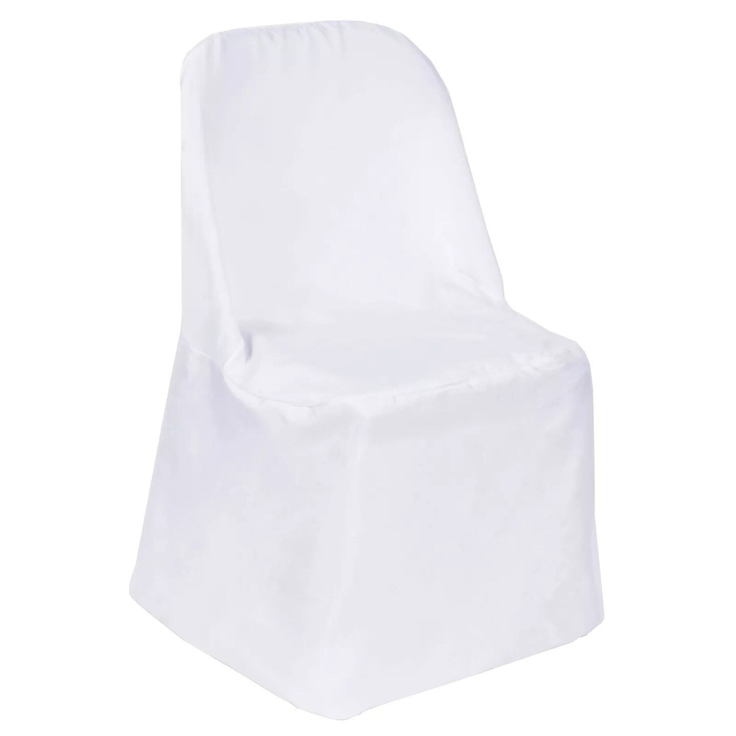 50 WHITE Polyester FOLDING CHAIR COVERS Wedding Party Banquet Event Decorations