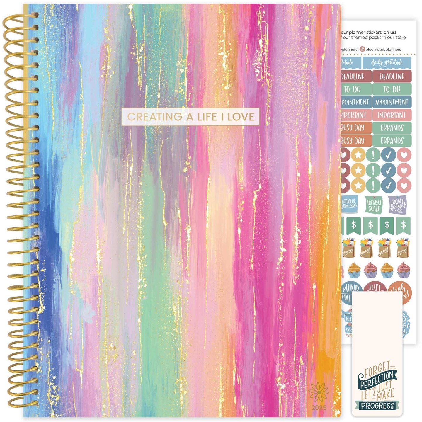 bloom daily planners 2025 Soft Cover Planner, 8.5&#x22; x 11&#x22;, Creating A Life I Love