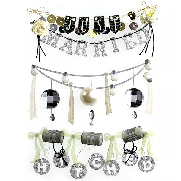 Jolee&#x27;s Boutique Wedding Words Garland Dimensional Stickers