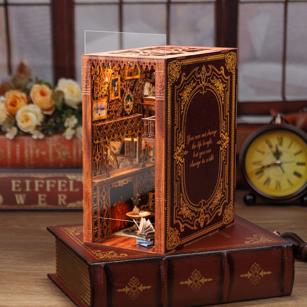 DIY Miniature Kit Book Nook | Eternal Bookstore w/ Dust Cover