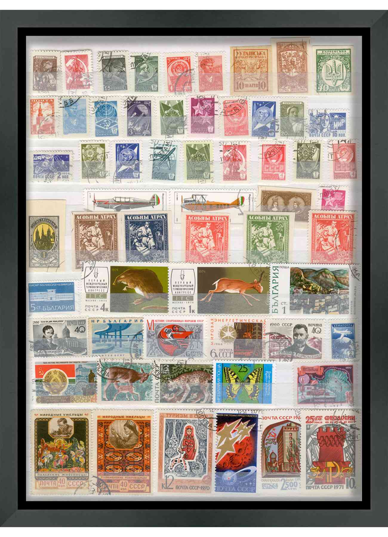 6x8 Minimalist Shadow Box Black Picture Frame - UV Acrylic, Backing, Hanging Hardware