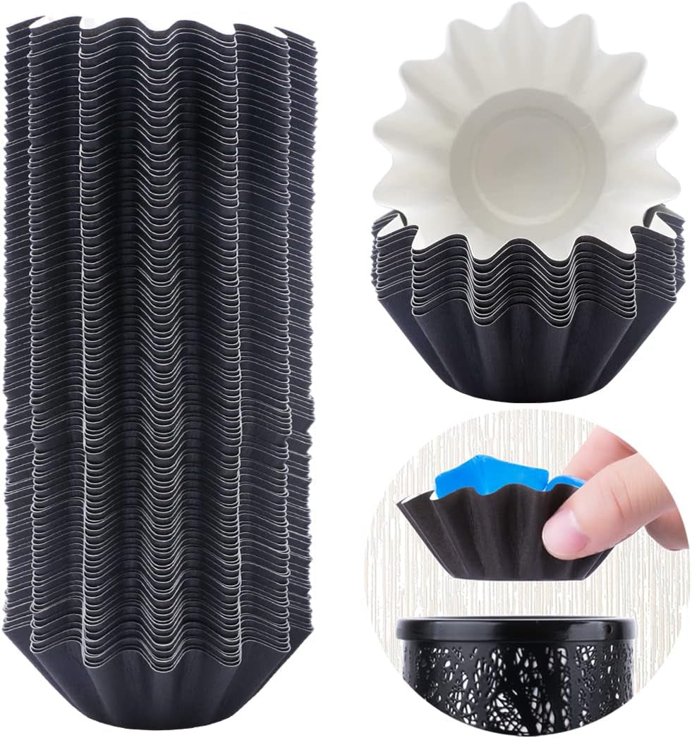 Wax Melt Warmer Liners Reusable &#x26; Leakproof Candle Warmer Liners Wax Tray for Scented Wax,Electric Wax Warmers, Plug in Warmers, Candle Warmer,Wax Melter and Wax Burner(Black 100Pcs)