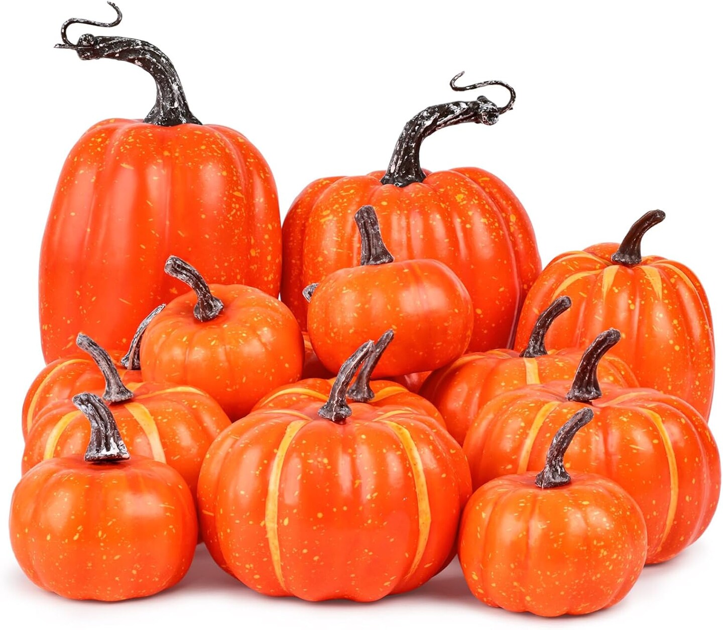 Décorations Citrouille En Mousse - Lot De 14 Pièces Pour Automne, Thanksgiving, Halloween, Décoration Table