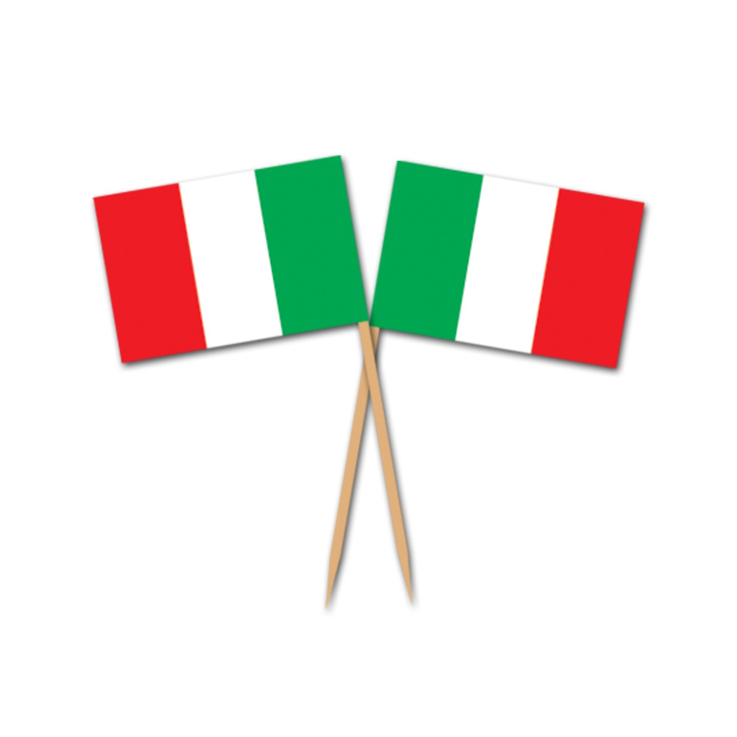 Beistle 2&#xBD;in. Italian Flag Picks - 12 Pack