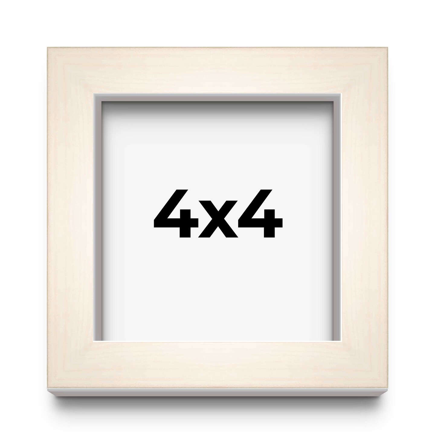 4x4 Modernist Picture Frame with UV-Resistant Acrylic &#x26; Acid Free Backing, Available in 3 Finishes - Black, Brown, and White