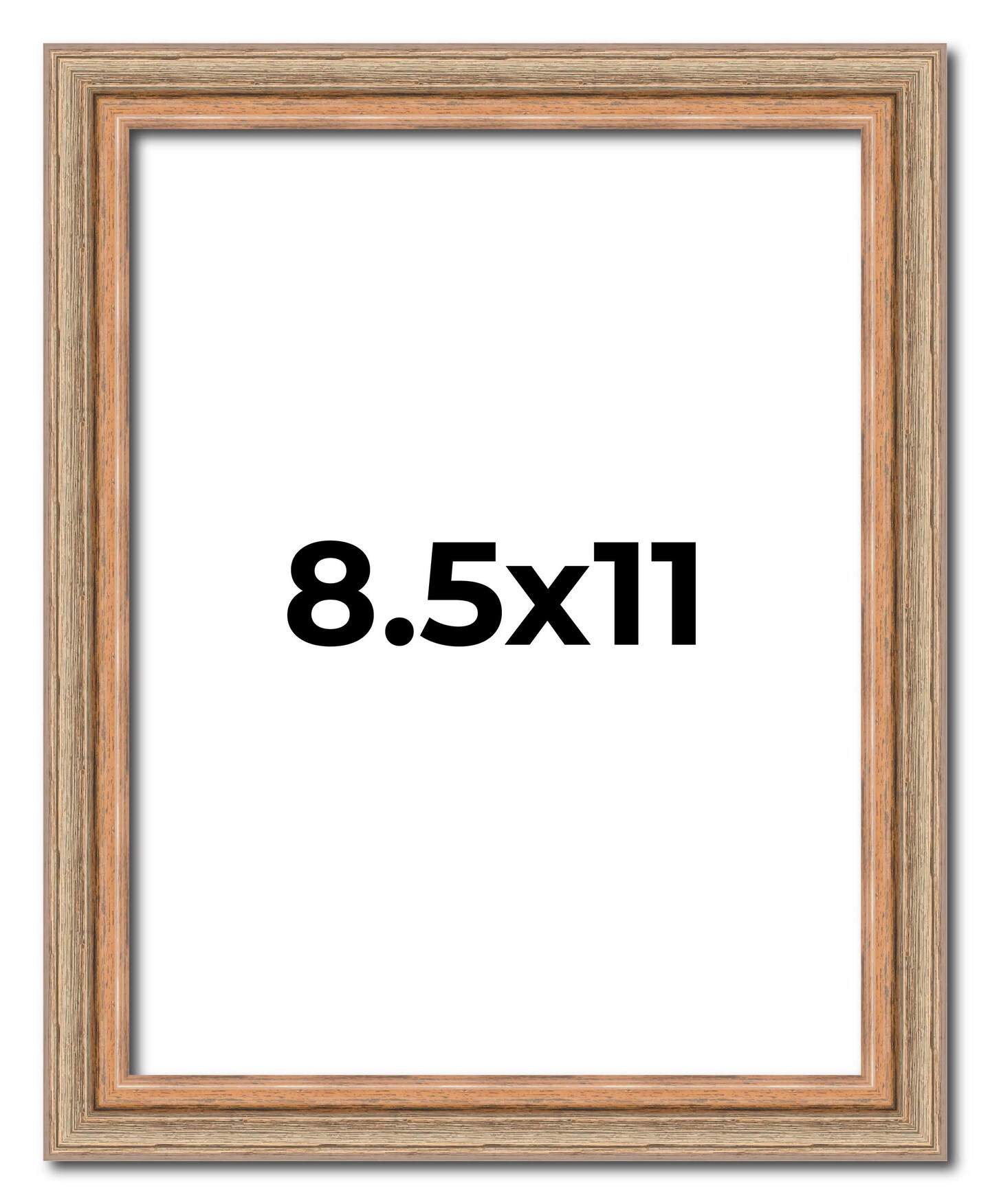 Photo Size Deco Brown Picture Frame - UV Acrylic, Foam Board Backing, Hanging Hardware