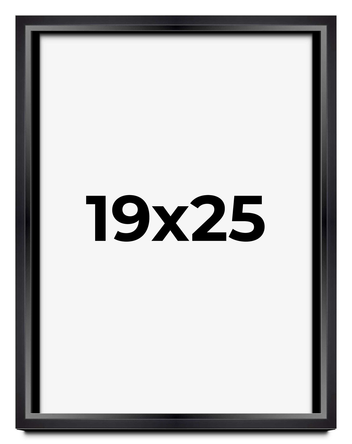 19x25 Modern Shadow Box 1.5" Depth Black Picture Frame - UV Acrylic, Backing, Hanging Hardware