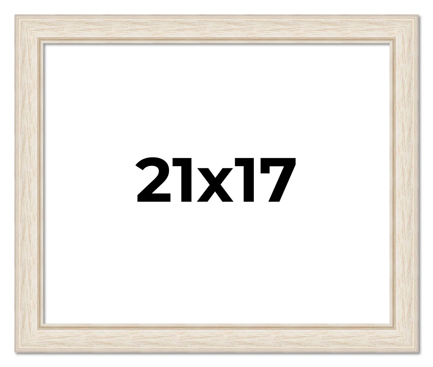 Weathered White Picture Frame - UV Acrylic, Backing Board, Hanging