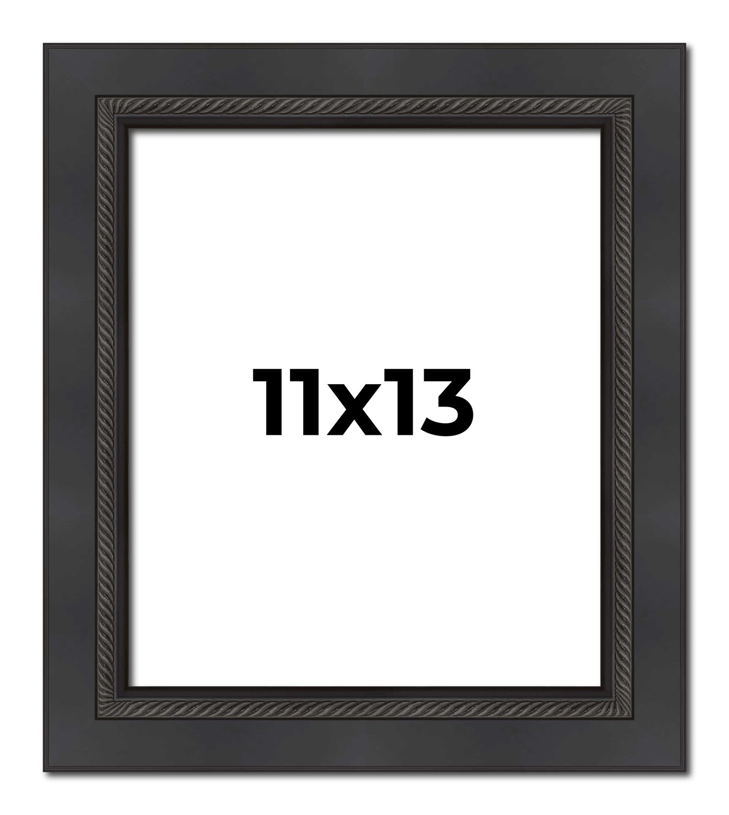 Photo Size Traditional Black Picture Frame - UV Acrylic, Foam Board Backing, Hanging Hardware