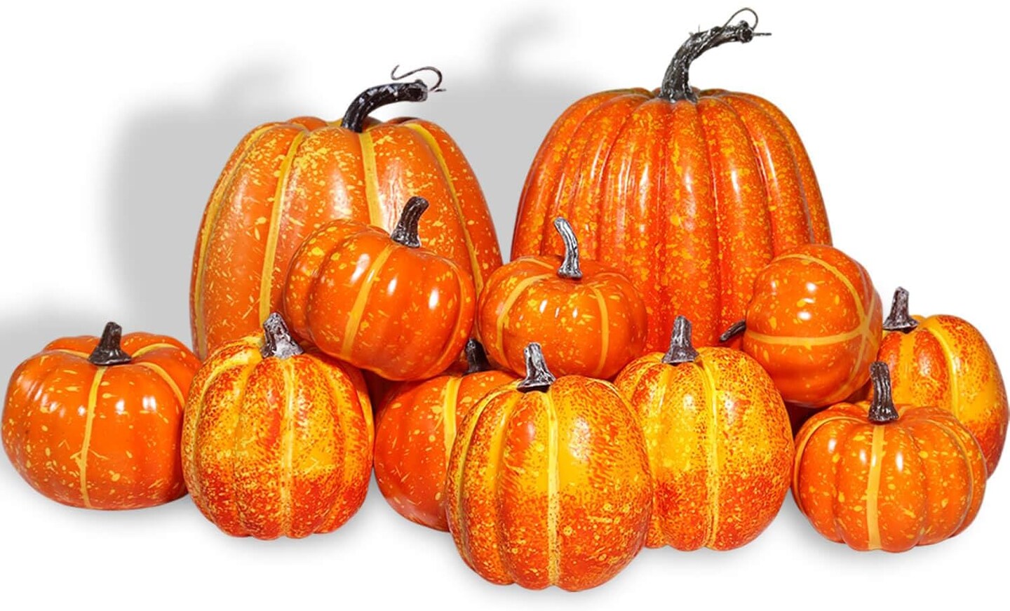 Assorted Orange Plastic Pumpkins for Decorating
