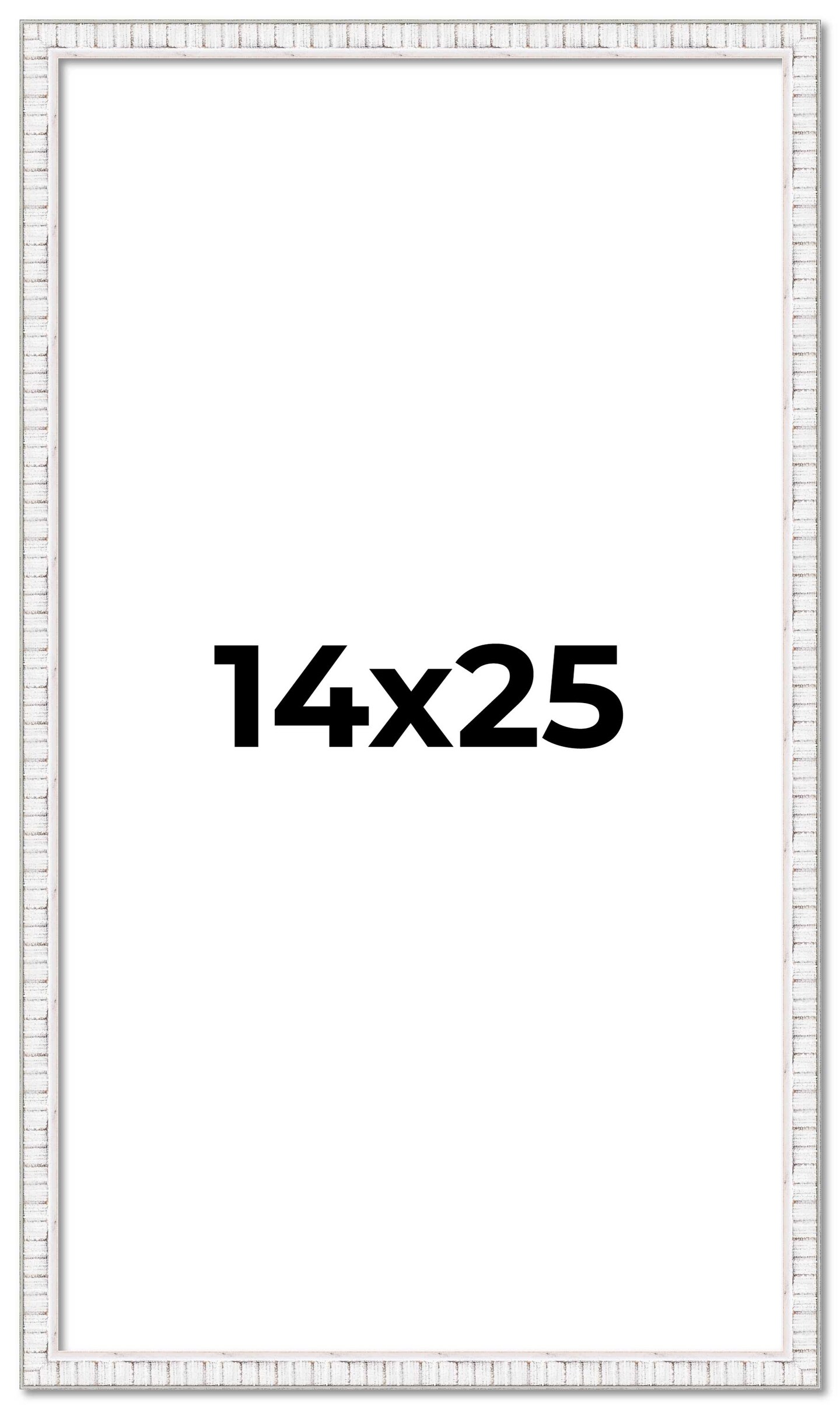 Textured White Picture Frame - UV Acrylic, Foam Board Backing