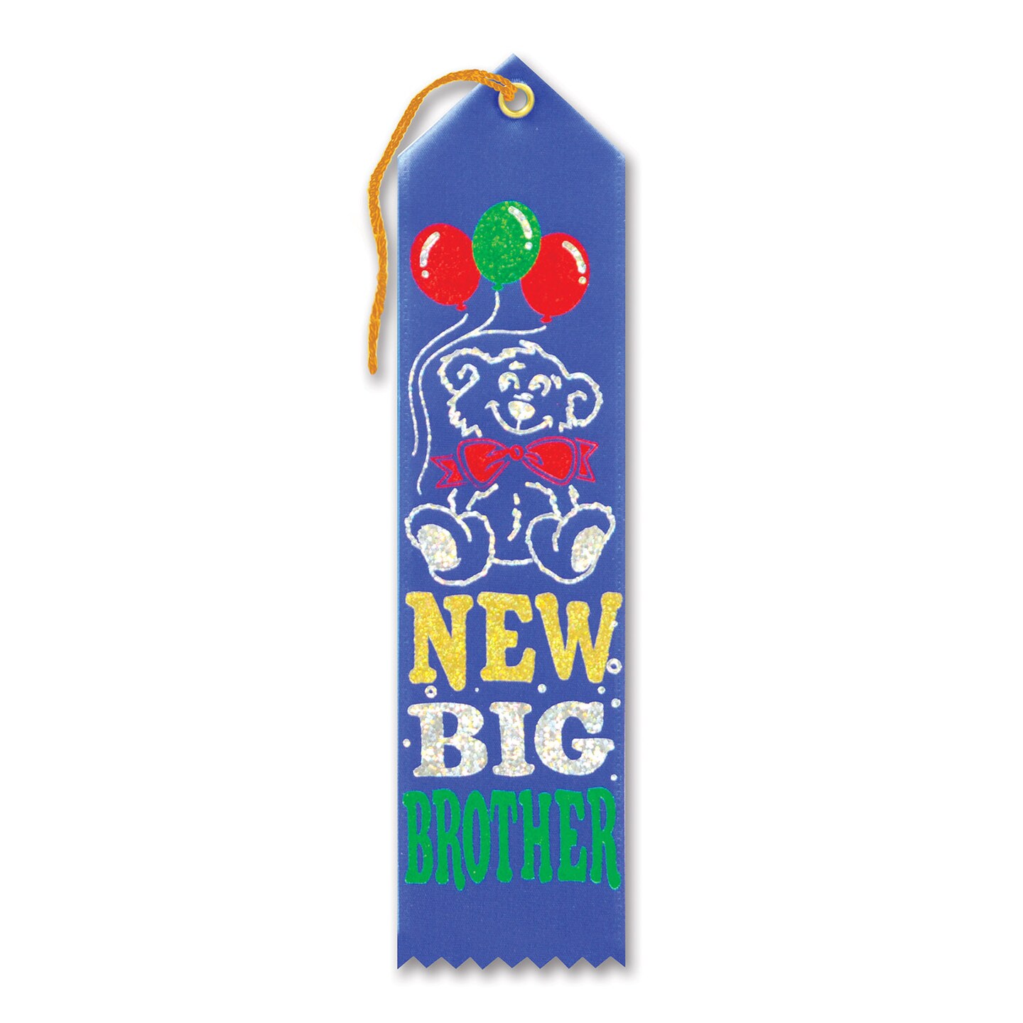 Beistle 2in.x8in. New Big Brother Award Ribbon - 6 Pack