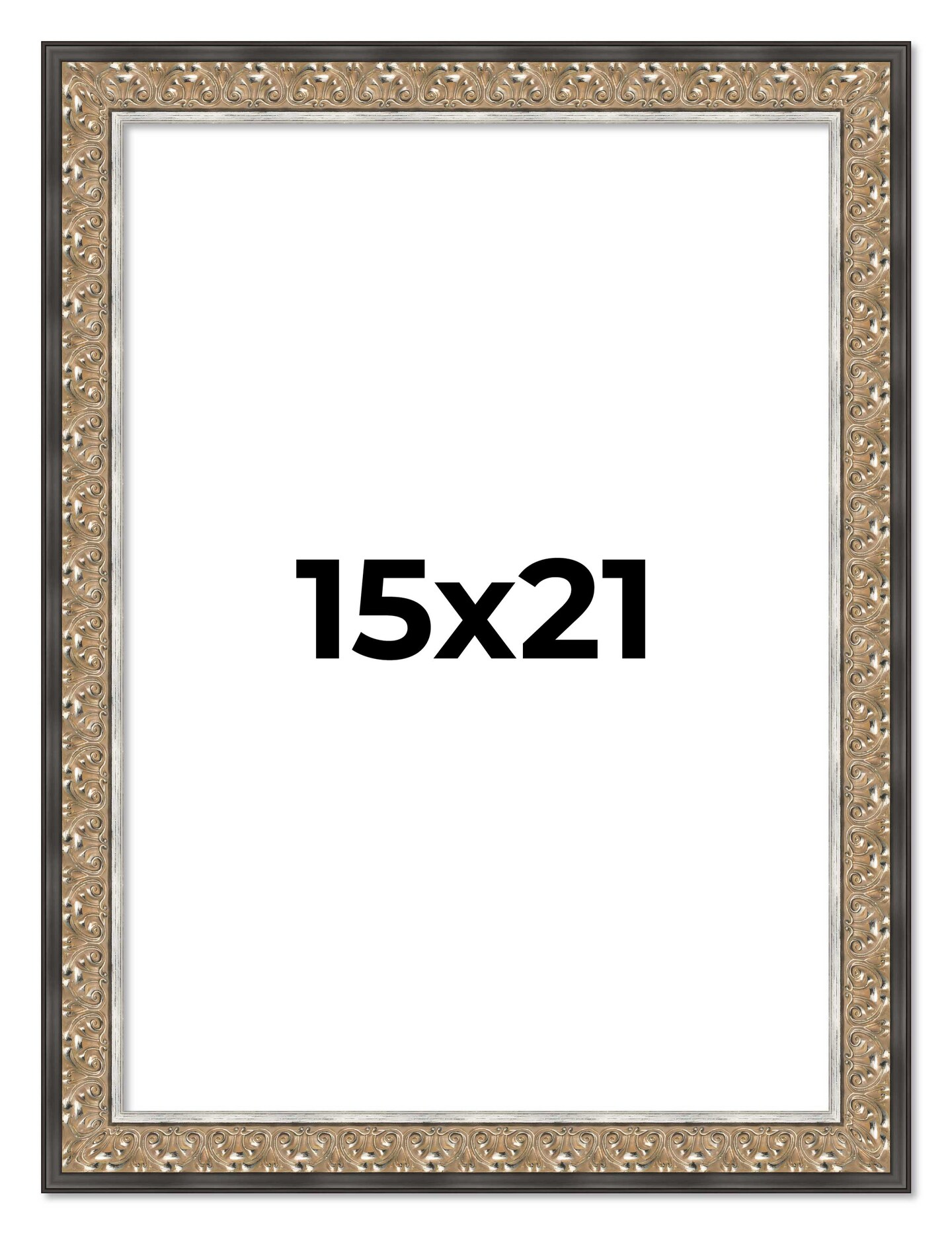 Ornate Silver Picture Frame - UV Acrylic, Foam Board Backing