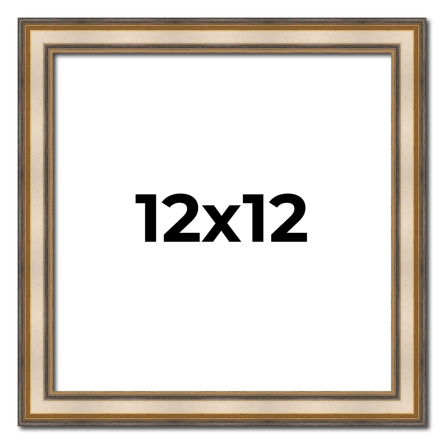 12x12 Refined Silver Picture Frame - UV Acrylic, Foam Board Backing, Hanging Hardware