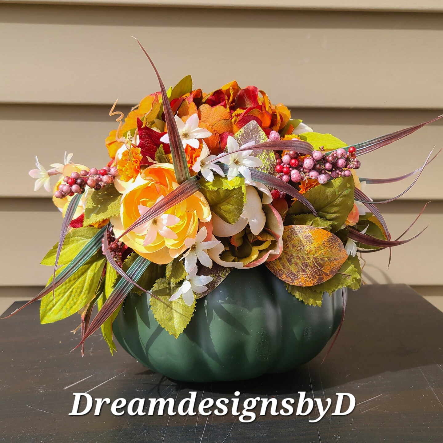 Green Pumpkin Arrangement