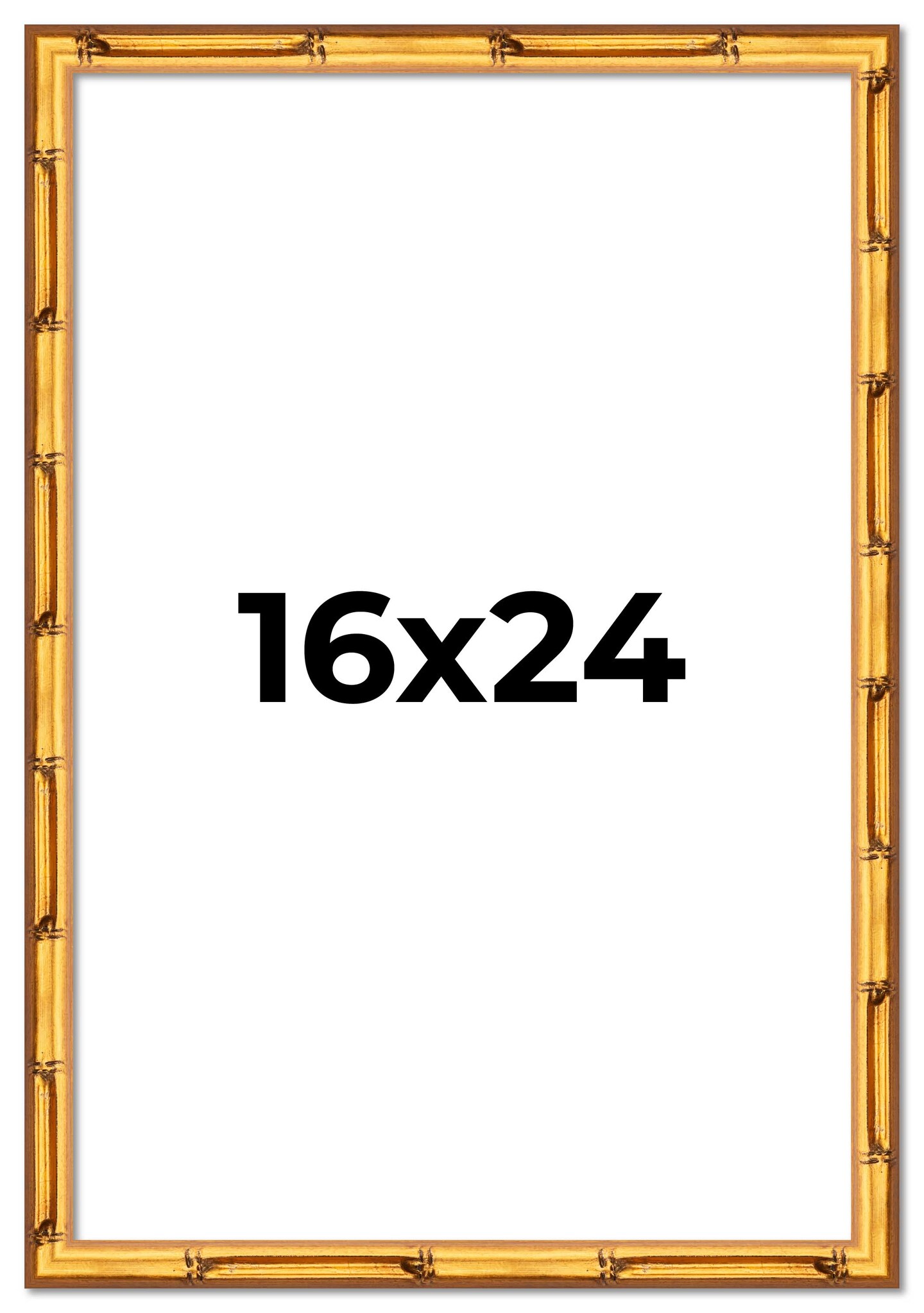16x24 Thin Bamboo Picture Frame with UV-Resistant Acrylic & Acid Free Backing, Available in 2 Finishes - Gold and Brown