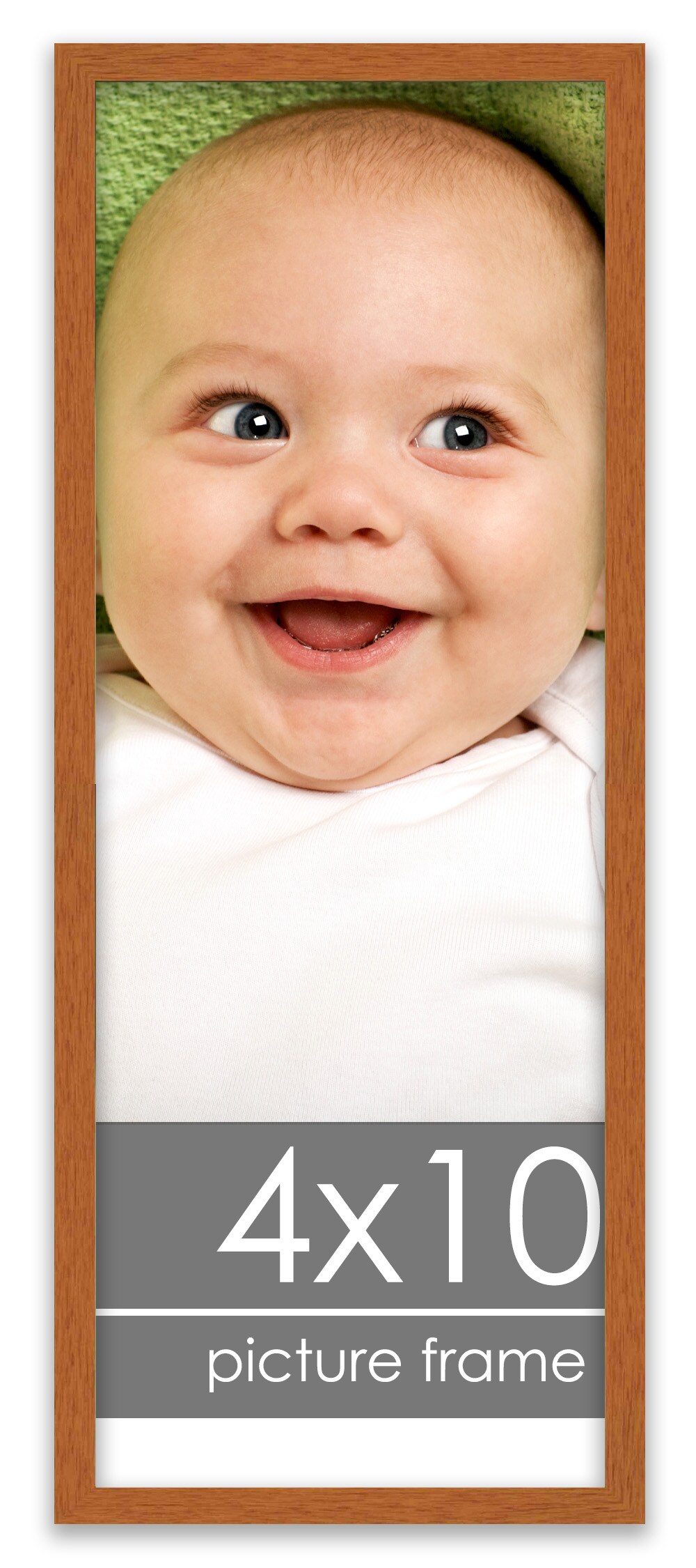 Panoramic Modernist Brown Picture Frame - UV Acrylic, Foam Board Backing, Hanging Hardware