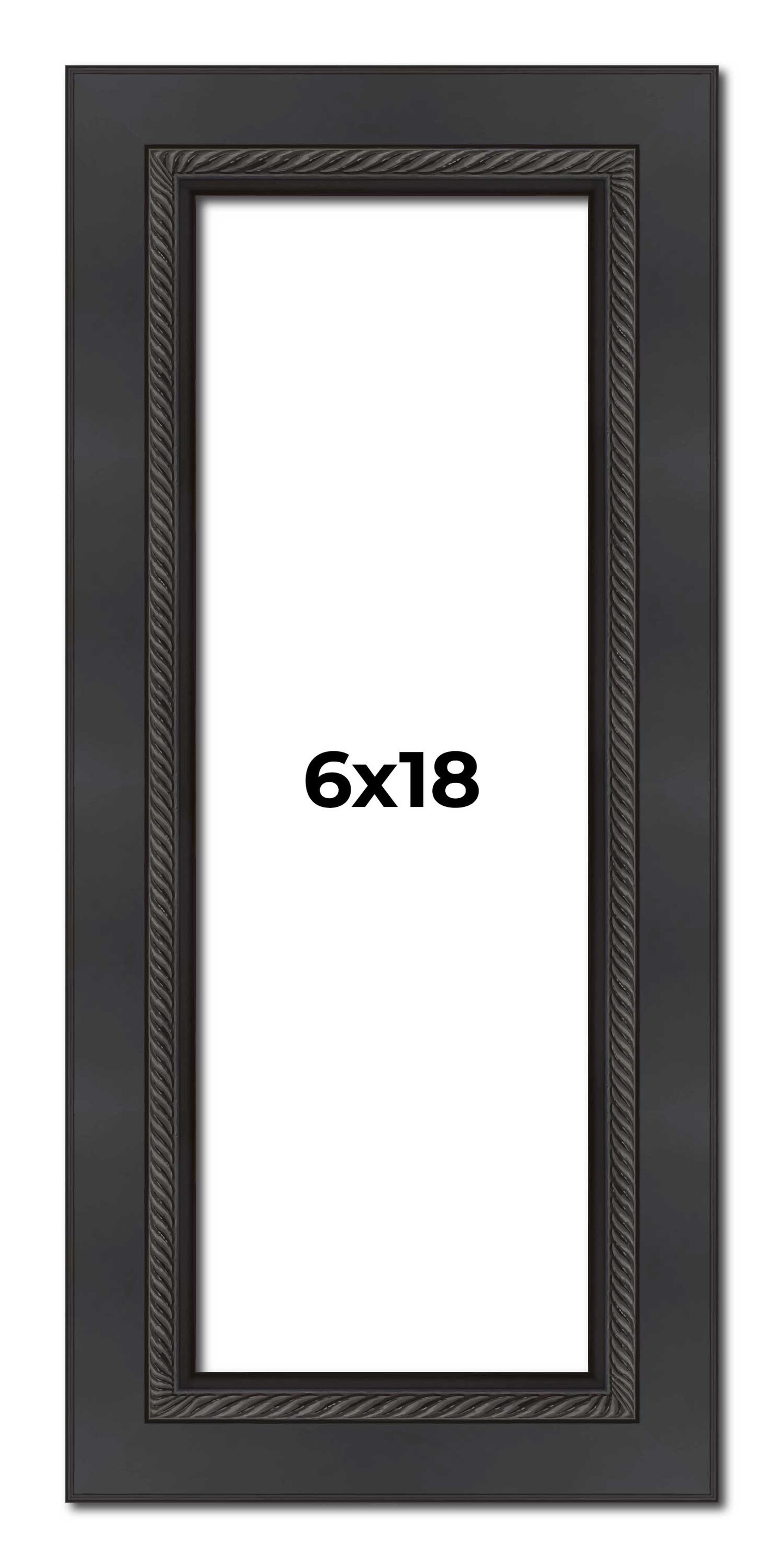 Panoramic Traditional Black Picture Frame - UV Acrylic, Foam Board