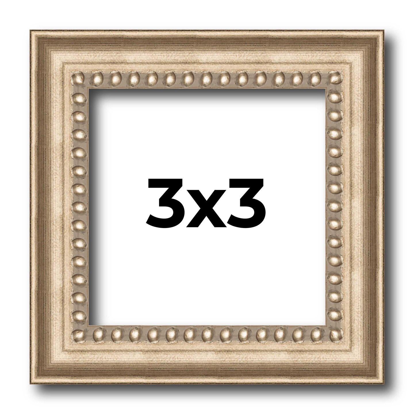 3x3 Minimalist Silver Picture Frame - UV Acrylic, Foam Board Backing, Hanging Hardware
