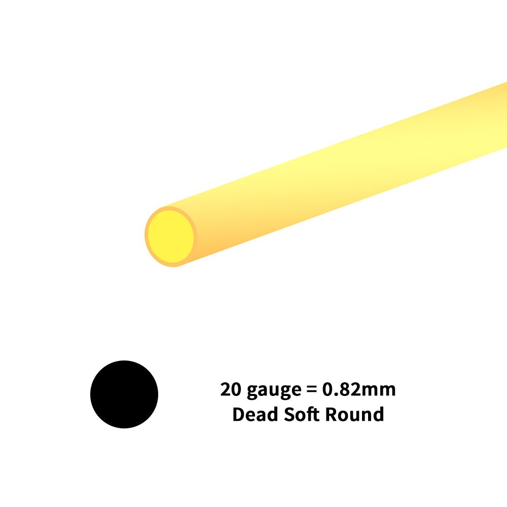 JewelrySupply Round Wire 20 Gauge Dead Soft Gold Filled (Sold by The Foot)