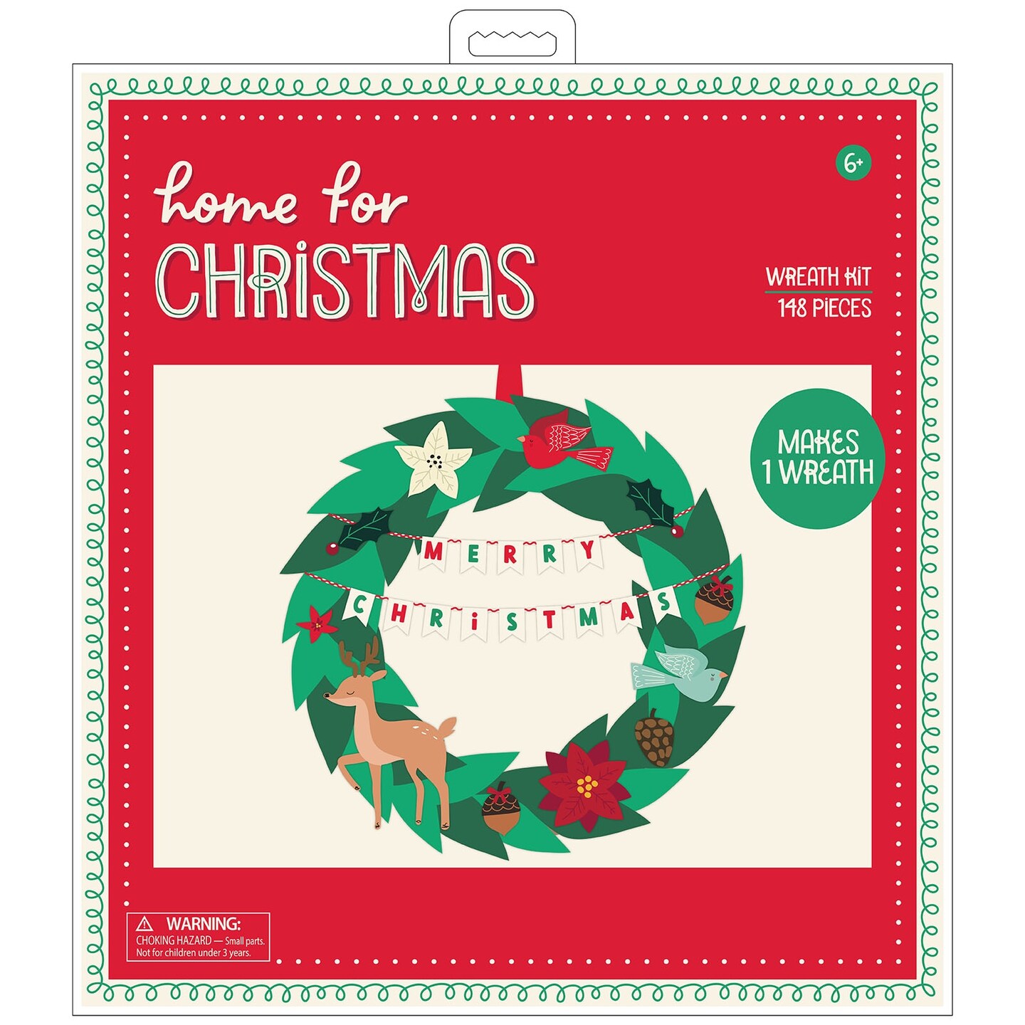 American Crafts Home For Christmas Wreath Craft Kit-Deer