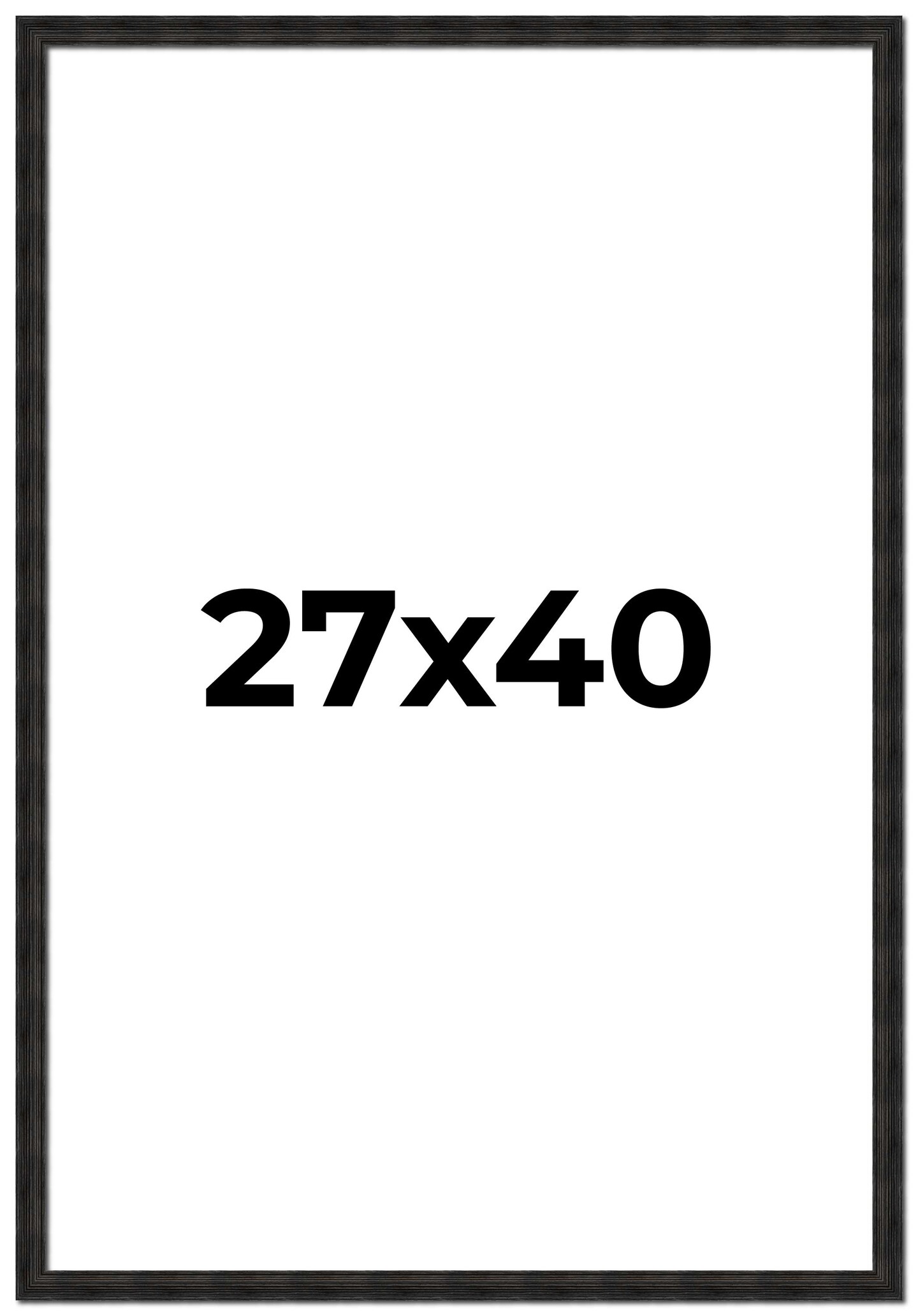 27x40 Thin Barnwood Picture Frame with UV-Resistant Acrylic & Acid Free Backing, Available in 2 Paint Finishes - Grey and Black