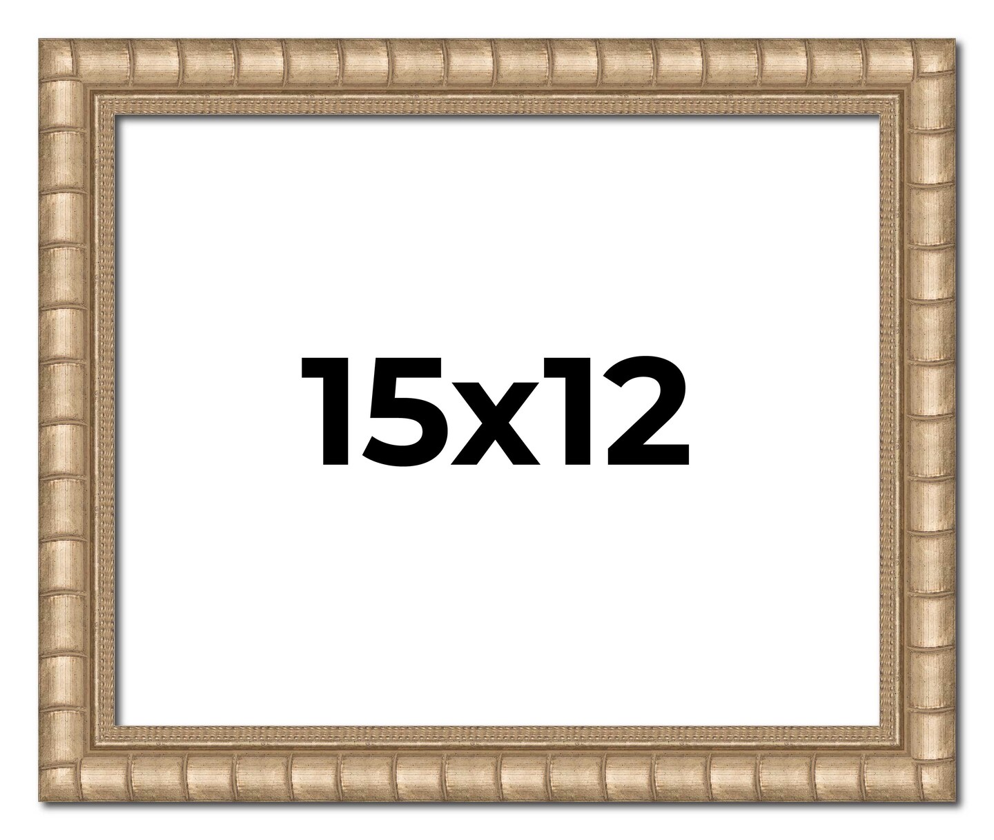 15x12 Modern Bamboo Picture Frame with UV-Resistant Acrylic & Acid Free Backing, Available in 5 Finishes - Gold, Silver, Brown, Black, and Natural