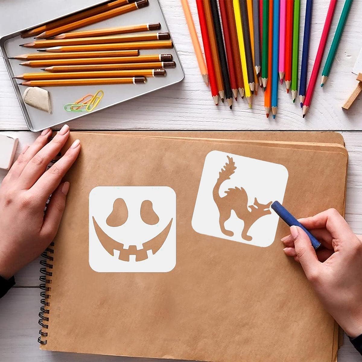 Reusable Halloween Stencils for Painting on Wood