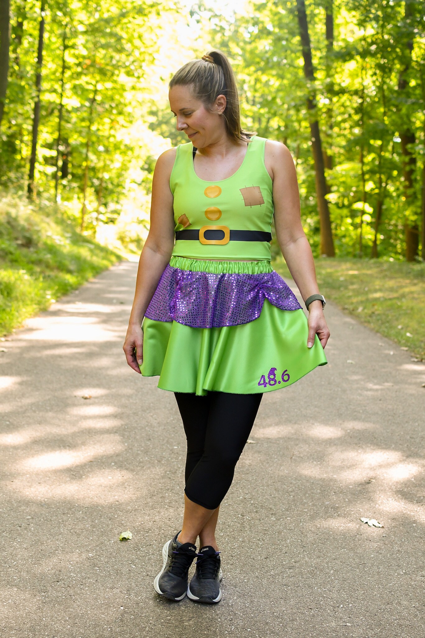 Running skirt with leggings sales