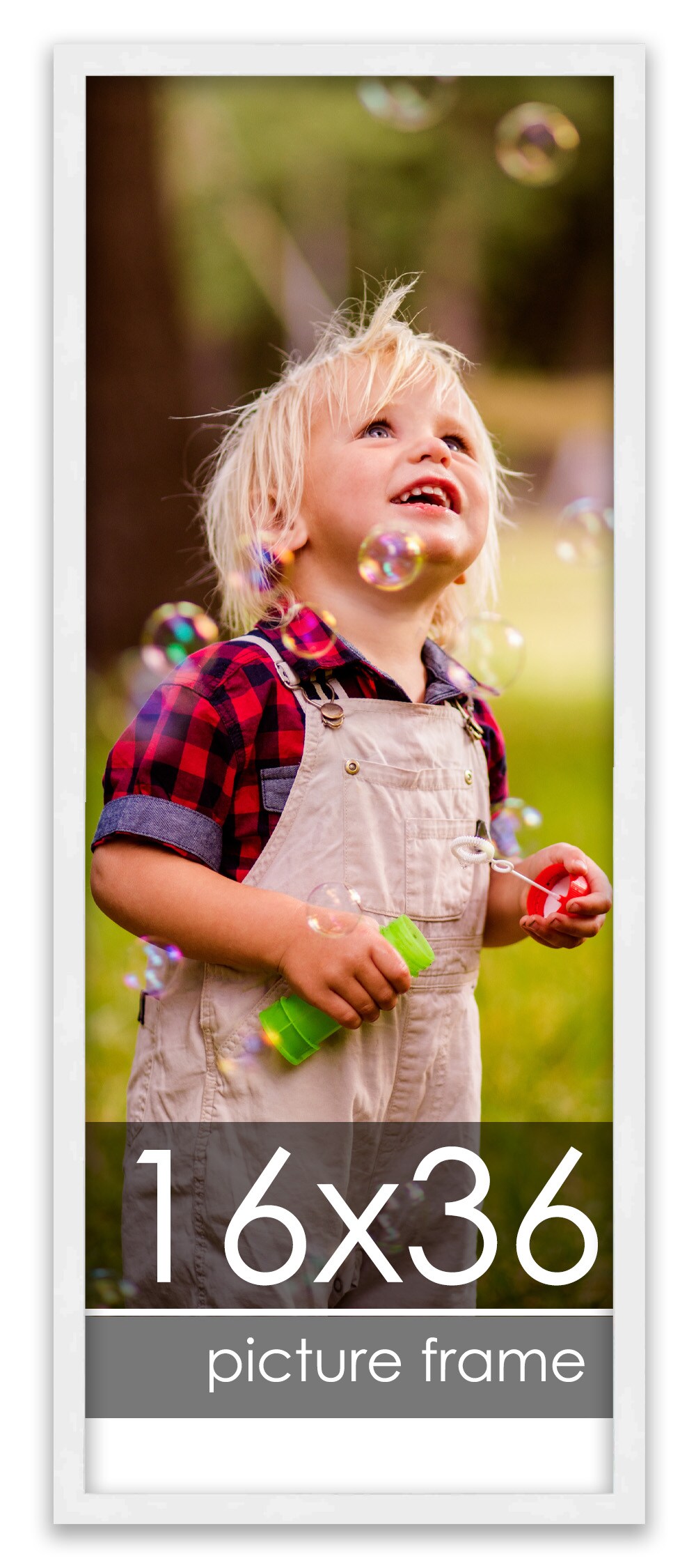 Panoramic Classic Modern White Frame - UV Acrylic, Foam Board Backing, Hanging Hardware