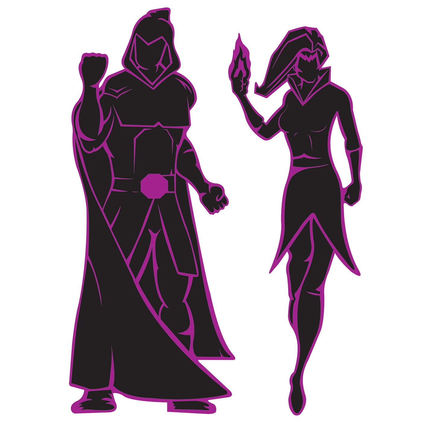 Beistle 34in. and 36in. Villain Silhouettes - 12 Pack