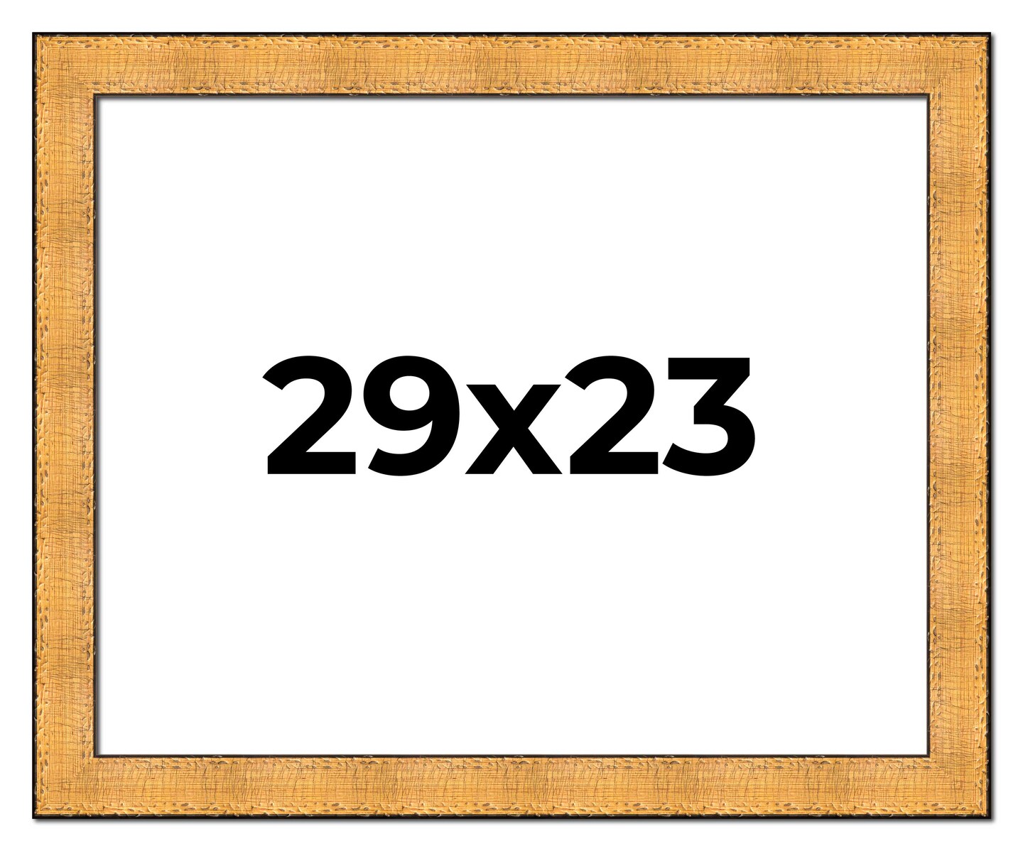 Photo Size Embellished Gold Picture Frame - UV Acrylic, Foam Board Backing, Hanging Hardware