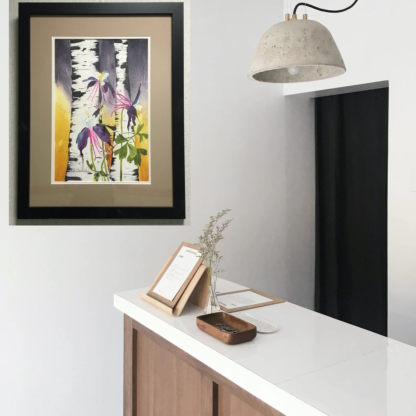 Aspen Trees with Blue Columbine Flowers - Fine Art Print product 2