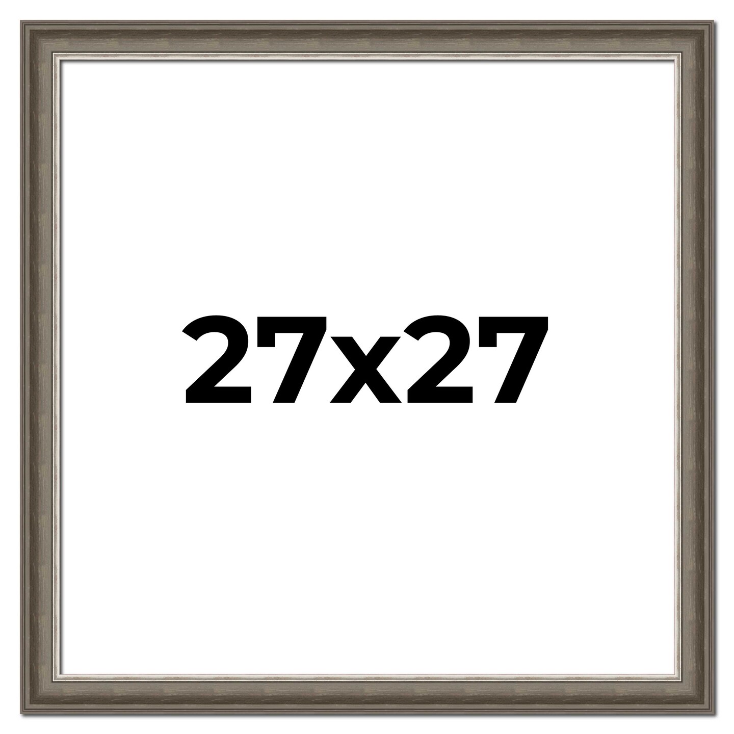 Square Weathered Black Picture Frame - UV Acrylic, Foam Board Backing, Hanging Hardware