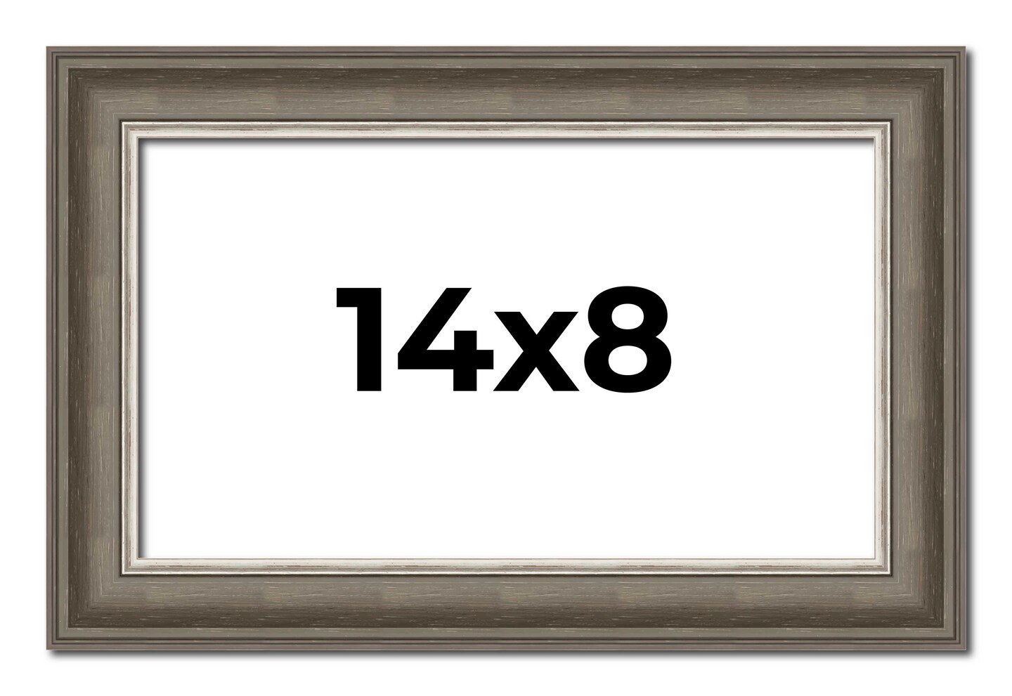 Photo Size Weathered Black Picture Frame - UV Acrylic, Foam Board Backing, Hanging Hardware